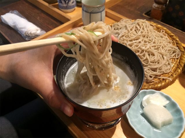 おしぼりそば　実食
